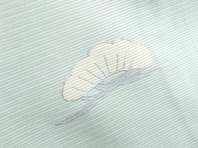 平和屋着物＊夏物　訪問着　絽　片輪車花蝶文　暈し染め　銀彩　正絹　逸品　CABJ1198th