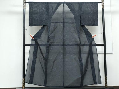平和屋着物＊夏物　本場大島紬　夏大島　吉祥花文　正絹　逸品　CABJ1199th