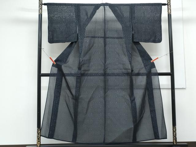 平和屋着物＊夏物　本場大島紬　夏大島　吉祥花文　正絹　逸品　CABJ1199th