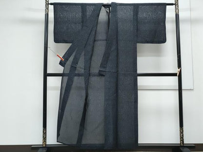 平和屋着物＊夏物　本場大島紬　夏大島　吉祥花文　正絹　逸品　CABJ1199th