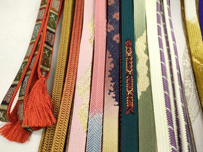 平和屋着物●和装小物　帯締め20本セット　高麗組　笹浪組　唐組　御岳組　龍村柄　金銀糸　未使用あり　逸品　CABJ1207ju