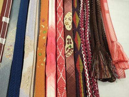 平和屋着物●和装小物　帯締め20本セット　高麗組　唐組　笹浪組　大和組　鴨川組　金銀糸　未使用あり　逸品　CABJ1209ju