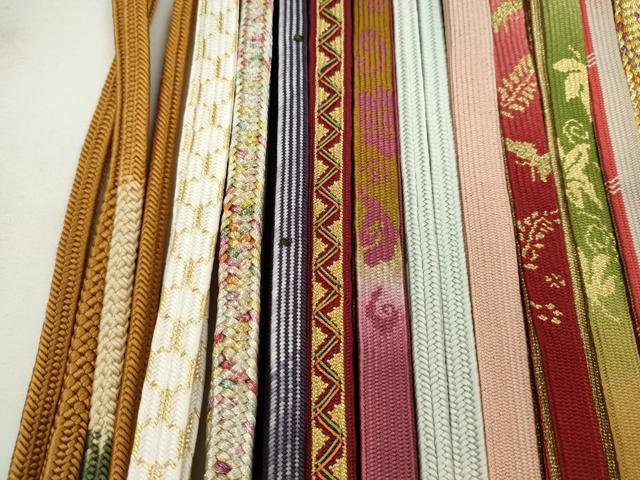 平和屋着物●和装小物　帯締め20本セット　高麗組　冠組　唐組　笹浪組　礼装用　金銀糸　長尺あり　未使用あり　逸品　CABJ1210ju