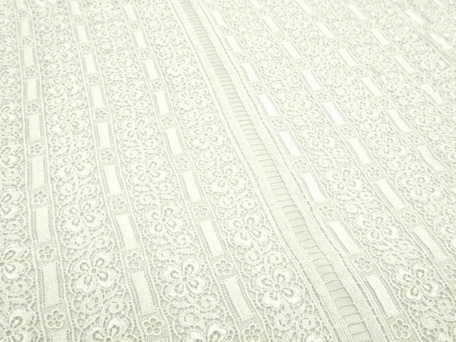 平和屋着物▼手芸用品　レース生地　花　幅100cm×2m　ハンドメイド素材　手芸素材　逸品　未使用　CABJ1213ju