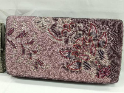 平和屋着物▼和装小物　和装バッグ　ビーズバッグまとめて４点　総ビーズ　枝花文　舞葉文　クラッチ　逸品　CABJ1223ju