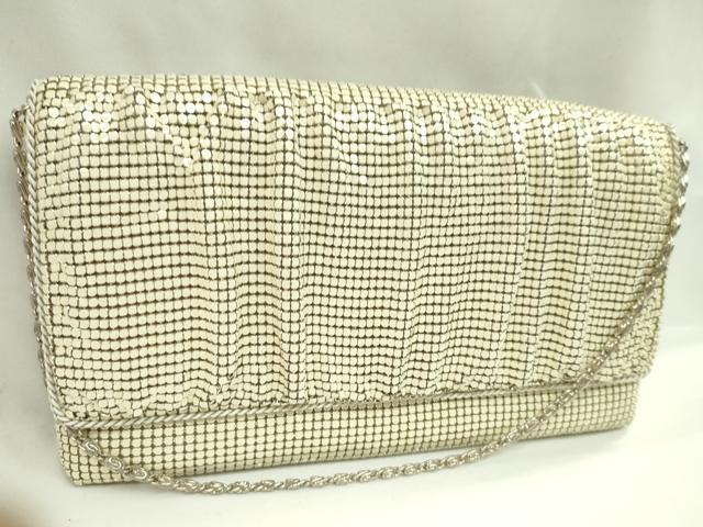 平和屋着物▼和装小物　和装バッグ　メッシュバッグまとめて４点　メタルメッシュ　アイボリー　ピンク　逸品　CABJ1234ju