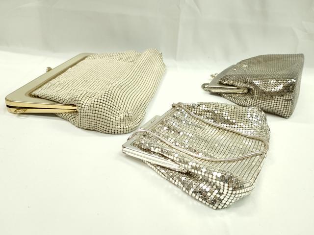平和屋着物▼和装小物　和装バッグ　メッシュバッグまとめて４点　メタルメッシュ　逸品　CABJ1235ju