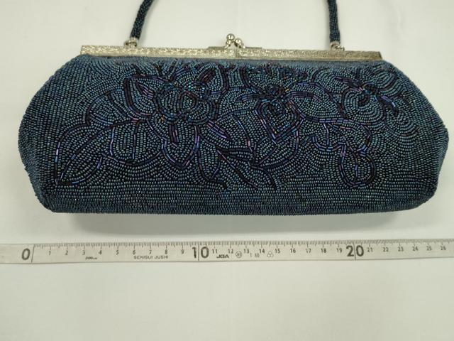 平和屋着物▼和装小物　和装バッグ　ビーズバッグまとめて２点　総ビーズ　枝葉文　草花文　逸品　CABJ1244ju