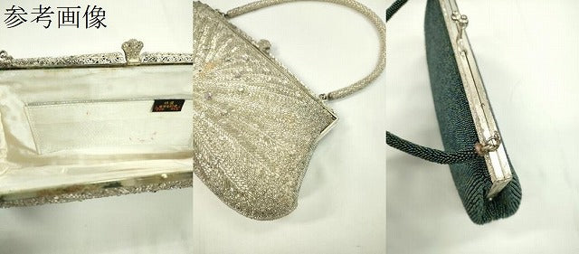 平和屋着物▼和装小物　和装バッグ　ビーズバッグまとめて２点　総ビーズ　東京手刺繍　孔雀　流水　逸品　CABJ1245ju