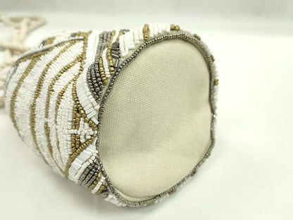 平和屋着物▼和装小物　ビーズバッグまとめて２点　インド刺繍　手刺繍　巾着　ポシェット　未使用あり　逸品　CABJ1249ju