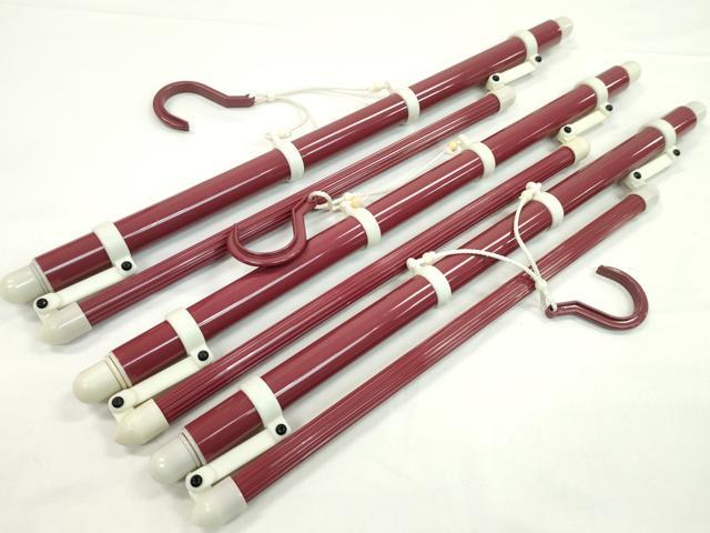 平和屋着物▼和装小物　着物ハンガーまとめて３点　伸縮式　帯掛け付　逸品　CABJ1271ju