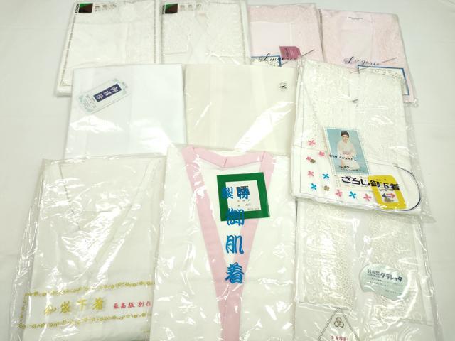 平和屋着物▼和装小物　和装肌着まとめて10点　肌襦袢　裾除け　レース　ガーゼ　サイズ混合　未使用多数　逸品　CABJ1279ju