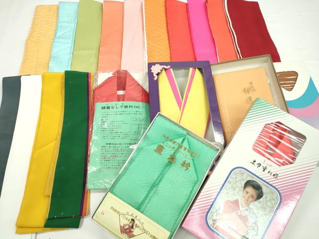 平和屋着物▼和装小物　重ね衿・伊達衿まとめて20点　紗綾形　縮緬　未使用あり　逸品　CABJ1319ju