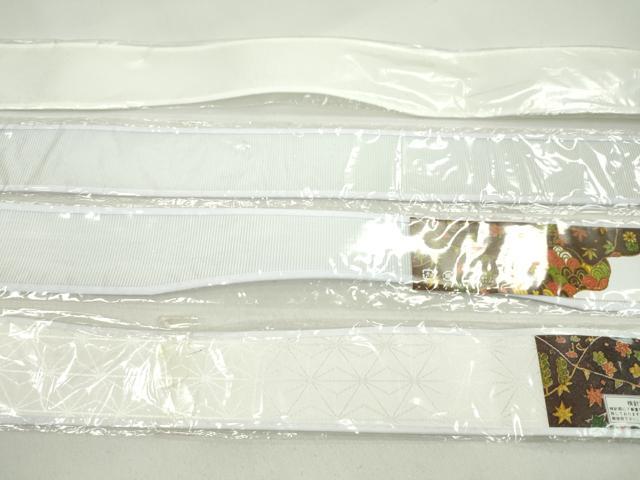 平和屋着物▼和装小物　衿芯まとめて10点　綸子　ポリ　一文字　弓型　長襦袢　着付け　長尺あり　未使用多数　逸品　CABJ1327ju