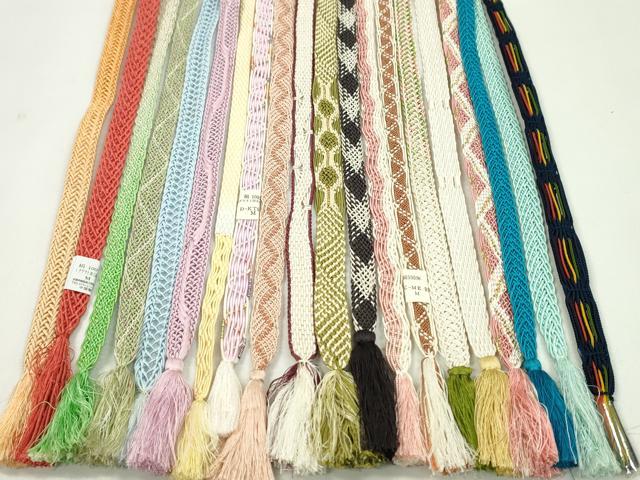 平和屋着物＊夏物　和装小物　帯締め20本セット　レース織　金糸　未使用あり　逸品　CABJ1366ju