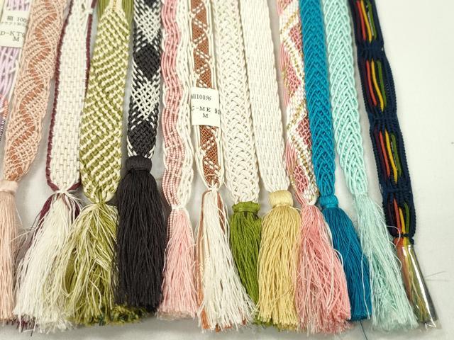 平和屋着物＊夏物　和装小物　帯締め20本セット　レース織　金糸　未使用あり　逸品　CABJ1366ju