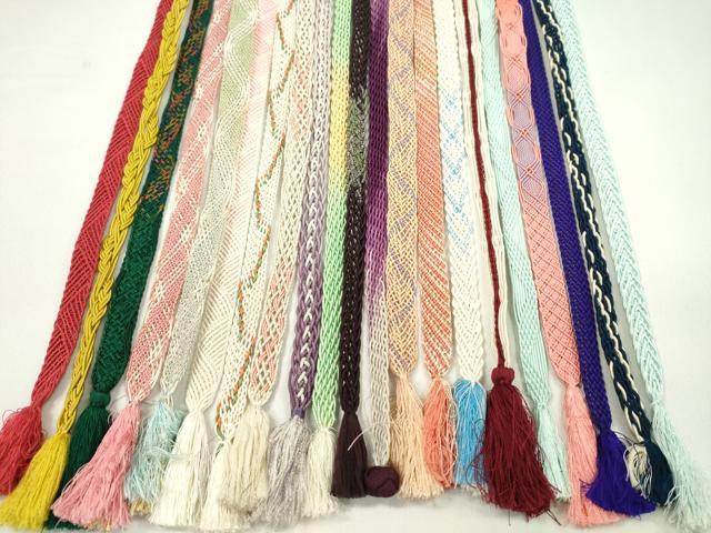 平和屋着物＊夏物　和装小物　帯締め20本セット　レース織　金銀糸　長尺あり　逸品　CABJ1367ju