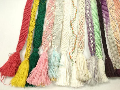 平和屋着物＊夏物　和装小物　帯締め20本セット　レース織　金銀糸　長尺あり　逸品　CABJ1367ju