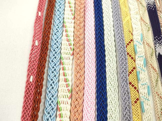 平和屋着物＊夏物　和装小物　帯締め20本セット　レース織　夏高麗　丸組　金糸　逸品　CABJ1373ju
