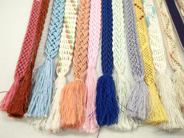 平和屋着物＊夏物　和装小物　帯締め20本セット　レース織　夏高麗　丸組　金糸　逸品　CABJ1373ju