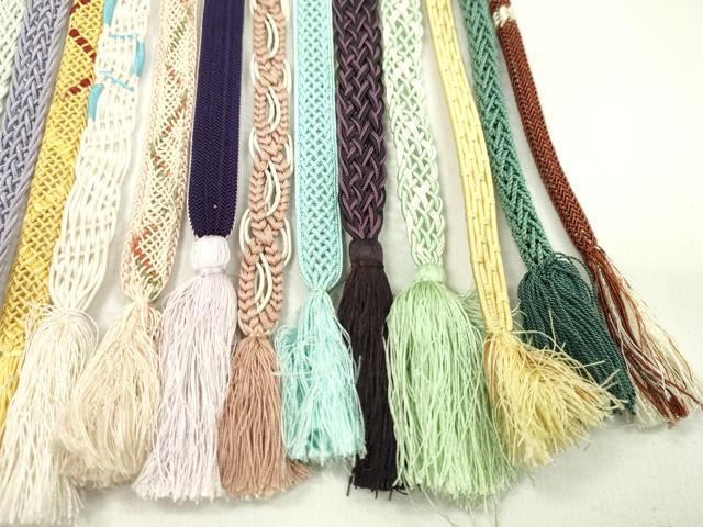 平和屋着物＊夏物　和装小物　帯締め20本セット　レース織　夏高麗　丸組　金糸　逸品　CABJ1373ju