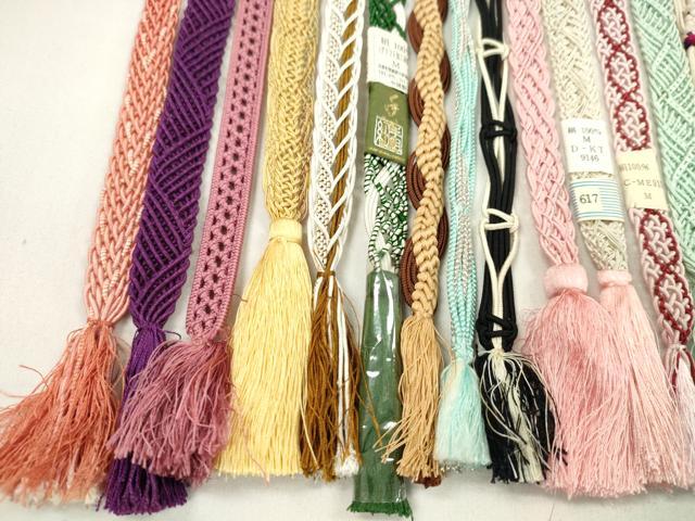 平和屋着物＊夏物　和装小物　帯締め20本セット　レース織　金銀糸　長尺あり　未使用あり　逸品　CABJ1374ju