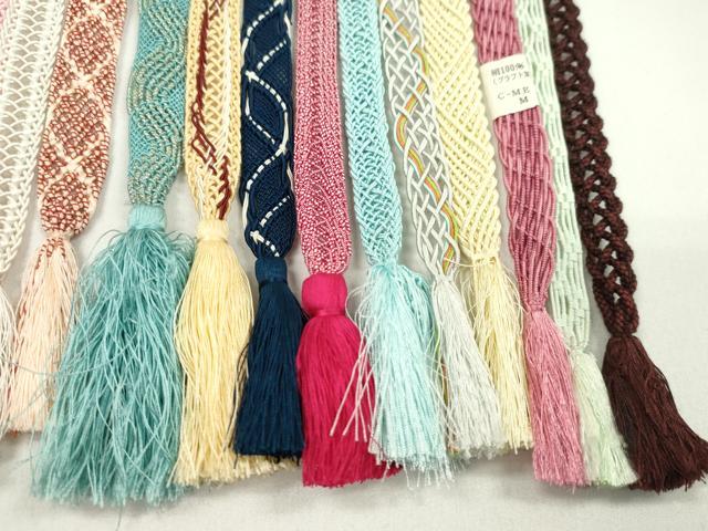 平和屋着物＊夏物　和装小物　帯締め20本セット　レース織　金糸　未使用あり　逸品　CABJ1389ju