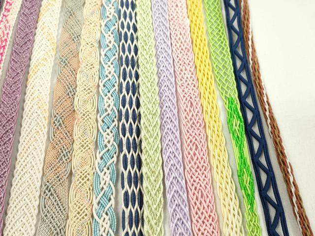 平和屋着物＊夏物　和装小物　帯締め20本セット　レース織　丸組　金銀糸　長尺あり　未使用あり　逸品　CABJ1390ju