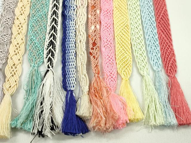 平和屋着物＊夏物　和装小物　帯締め20本セット　レース織　金糸　未使用あり　逸品　CABJ1394ju