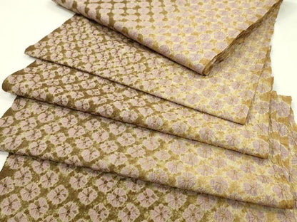 平和屋着物●紬　反物　蜘蛛絞り　漢方染　着尺　逸品　未使用　CABJ1399ju