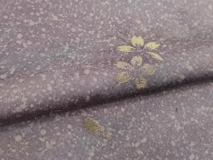 平和屋着物●小紋　反物　寿光織　桜霞文　金糸　着尺　逸品　未使用　CABJ1402ju