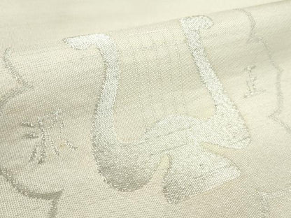 平和屋着物●西陣　川島織物　名古屋帯　反物　派正　銀糸　証紙付き　逸品　未使用　CABJ1409ju