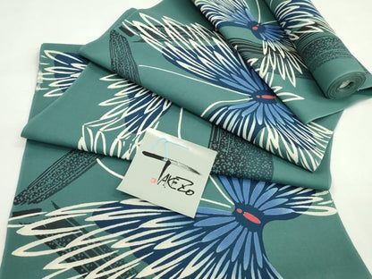 平和屋着物＊夏物　浴衣　反物　TAKEZO　注染　蝶　綿　着尺　逸品　未使用　CABJ1412ju