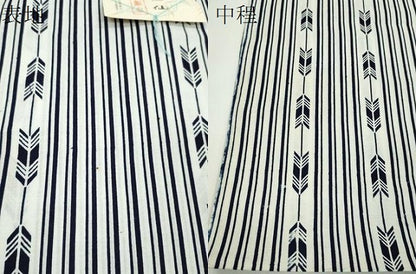 平和屋着物＊夏物　竺仙　浴衣　反物　矢羽根間道　綿　証紙付き　着尺　逸品　未使用　CABJ1417ju