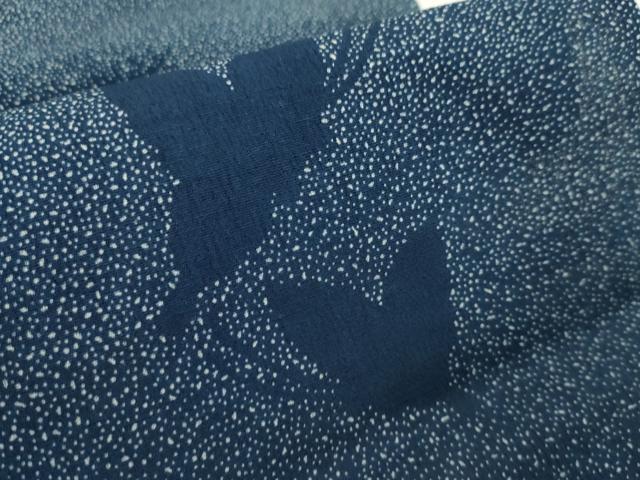 平和屋着物＊夏物　竺仙　浴衣　反物　雲重ね蝶文　綿　着尺　逸品　未使用　CABJ1418ju