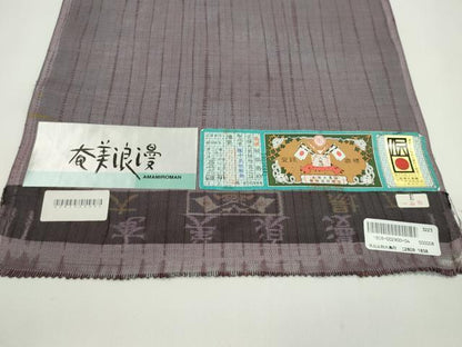 平和屋着物●付下げ　反物　本場大島紬　奄美浪漫　竜巻絞り　中昌紬織物謹製　証紙付き　着尺　逸品　未使用　CABJ1423ju