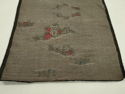平和屋着物●本場大島紬　反物　9マルキ　草花文　着尺　逸品　未使用　CABJ1426ju