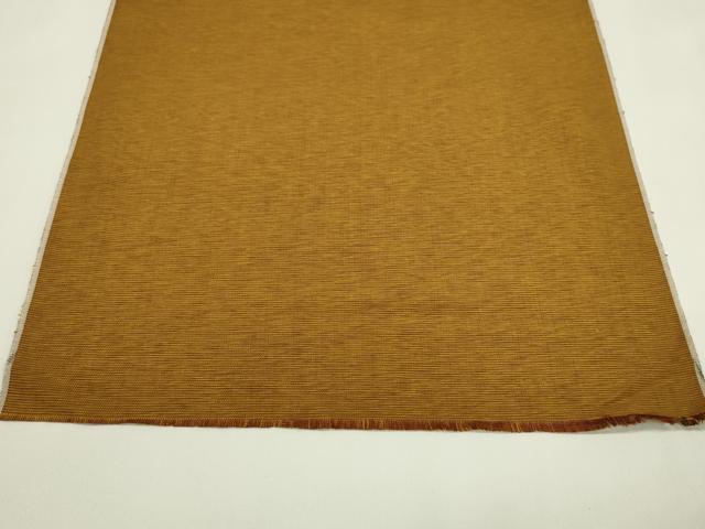 平和屋着物●本場黄八丈　綾織　紬　反物　霞文　着尺　逸品　未使用　CABJ1435ju