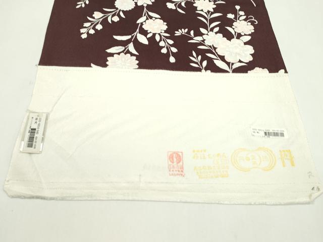 平和屋着物●小紋　反物　枝花文　丹後ちりめん　着尺　逸品　未使用　CABJ1442ju