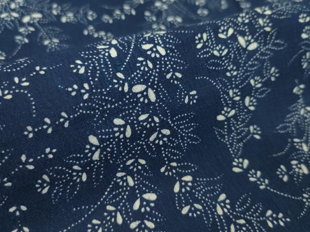 平和屋着物＊夏物　竺仙　浴衣　反物　注染　枝花文　高島屋扱い　綿　着尺　逸品　未使用　CABJ1450ju