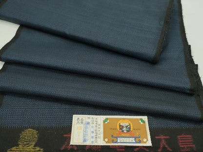 平和屋着物●男性　本場大島紬　アンサンブル　反物　120亀甲　総詰め　川畑郁雄作　証紙付き　着尺＋羽尺　逸品　未使用　CABJ1458ju