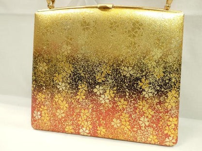 平和屋着物▼和装小物　和装バッグまとめて３点　ハンドバッグ　佐賀錦　螺鈿　蝶　雲重ね流水吉祥花文　金彩　逸品　CABJ1460ju