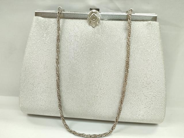 平和屋着物▼和装小物　和装バッグまとめて３点　ハンドバッグ　佐賀錦　エ霞七宝花文　鬘帯花文　金銀糸　逸品　CABJ1461ju