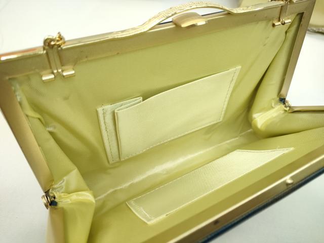 平和屋着物▼和装小物　和装バッグまとめて３点　ハンドバッグ　螺鈿箔　蝶　扇尽くし　礼装　銀糸　逸品　CABJ1465ju