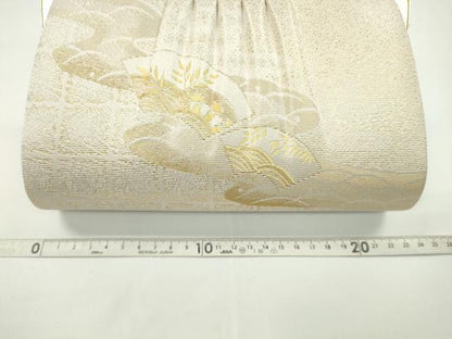 平和屋着物▼和装小物　和装バッグまとめて３点　ハンドバッグ　佐賀錦　花文　地紙流水枝葉文　箔散らし　金糸　逸品　CABJ1467ju