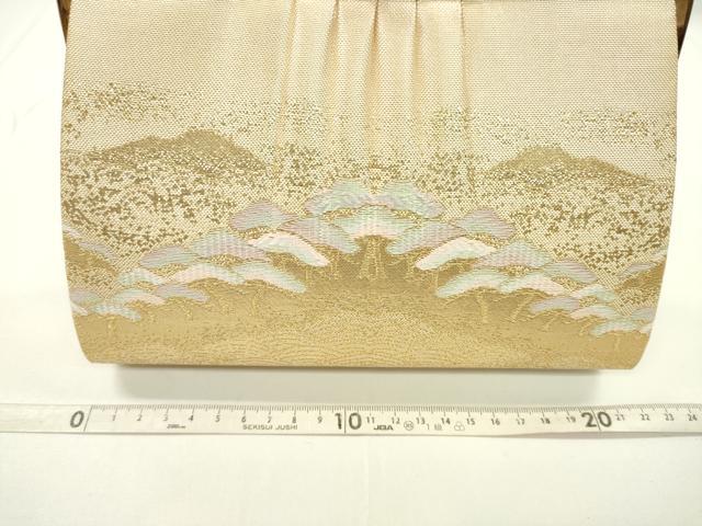 平和屋着物▼和装小物　和装バッグまとめて３点　ハンドバッグ　佐賀錦　菱吉祥文　遠山松文　流水花文　金糸　逸品　CABJ1468ju