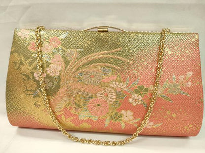 平和屋着物▼和装小物　和装バッグまとめて３点　ハンドバッグ　佐賀錦　鳳凰花文　流水花文　金糸　逸品　CABJ1469ju