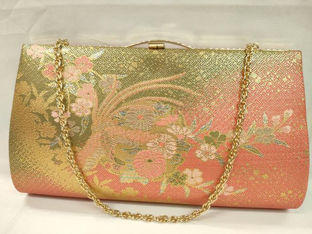 平和屋着物▼和装小物　和装バッグまとめて３点　ハンドバッグ　佐賀錦　鳳凰花文　流水花文　金糸　逸品　CABJ1469ju