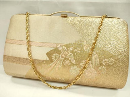 平和屋着物▼和装小物　和装バッグまとめて３点　ハンドバッグ　佐賀錦　鳳凰花文　流水花文　金糸　逸品　CABJ1469ju