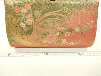 平和屋着物▼和装小物　和装バッグまとめて３点　ハンドバッグ　佐賀錦　鳳凰花文　流水花文　金糸　逸品　CABJ1469ju
